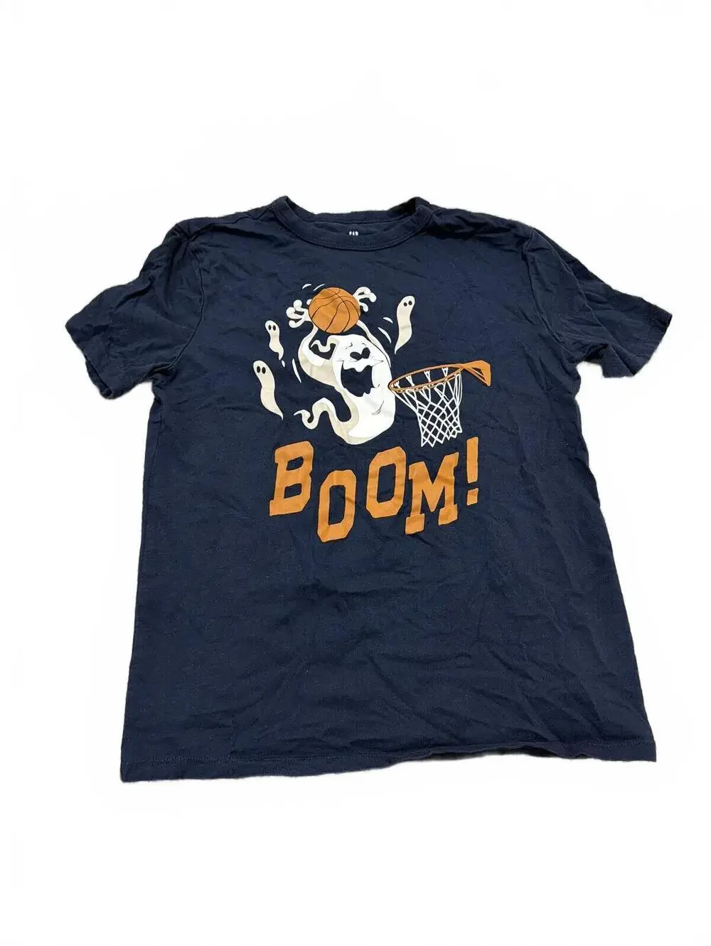 GAP Kids Graphic T-Shirt Boo! Ghost Basketball - XL Husky